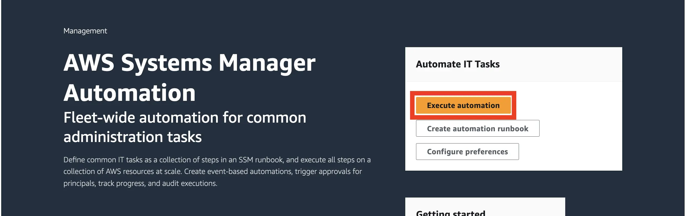 aws-system-manager-autometion-top-page