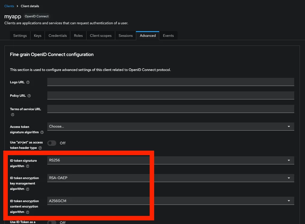 keycloak-client-myapp-id-token-enc